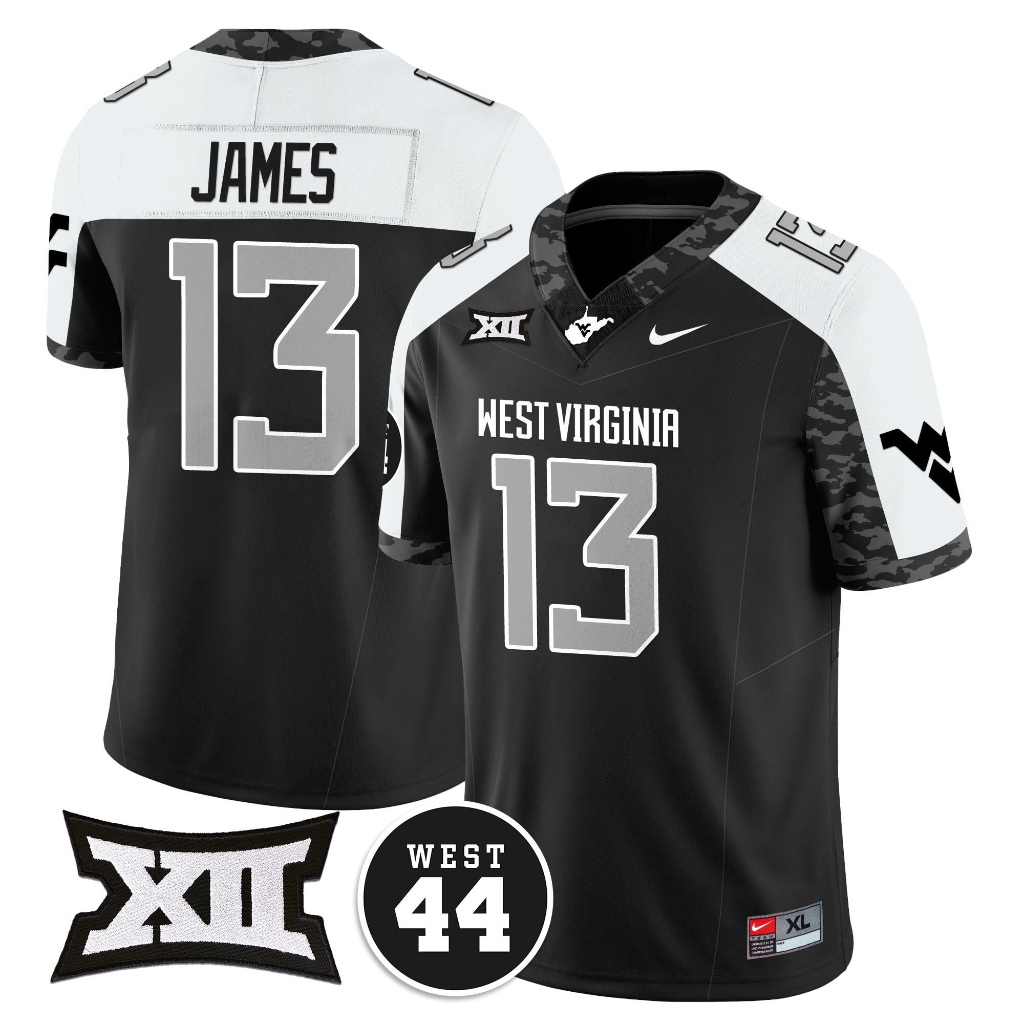 Men’s West Virginia Mountaineers 2024 Vapor Limited Jersey – All Stitched – Honor Jerry West