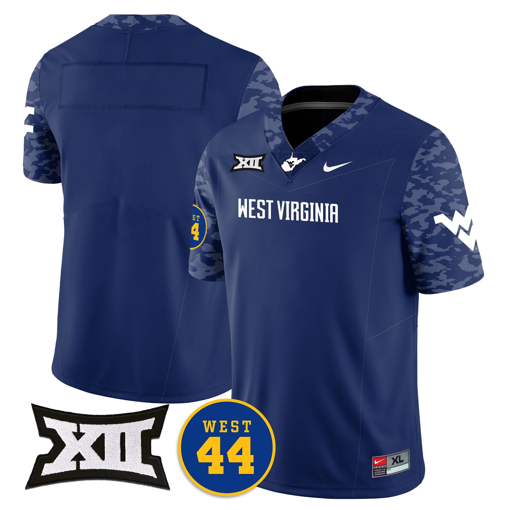 Men’s West Virginia Mountaineers 2024 Vapor Limited Jersey – All Stitched – Honor Jerry West