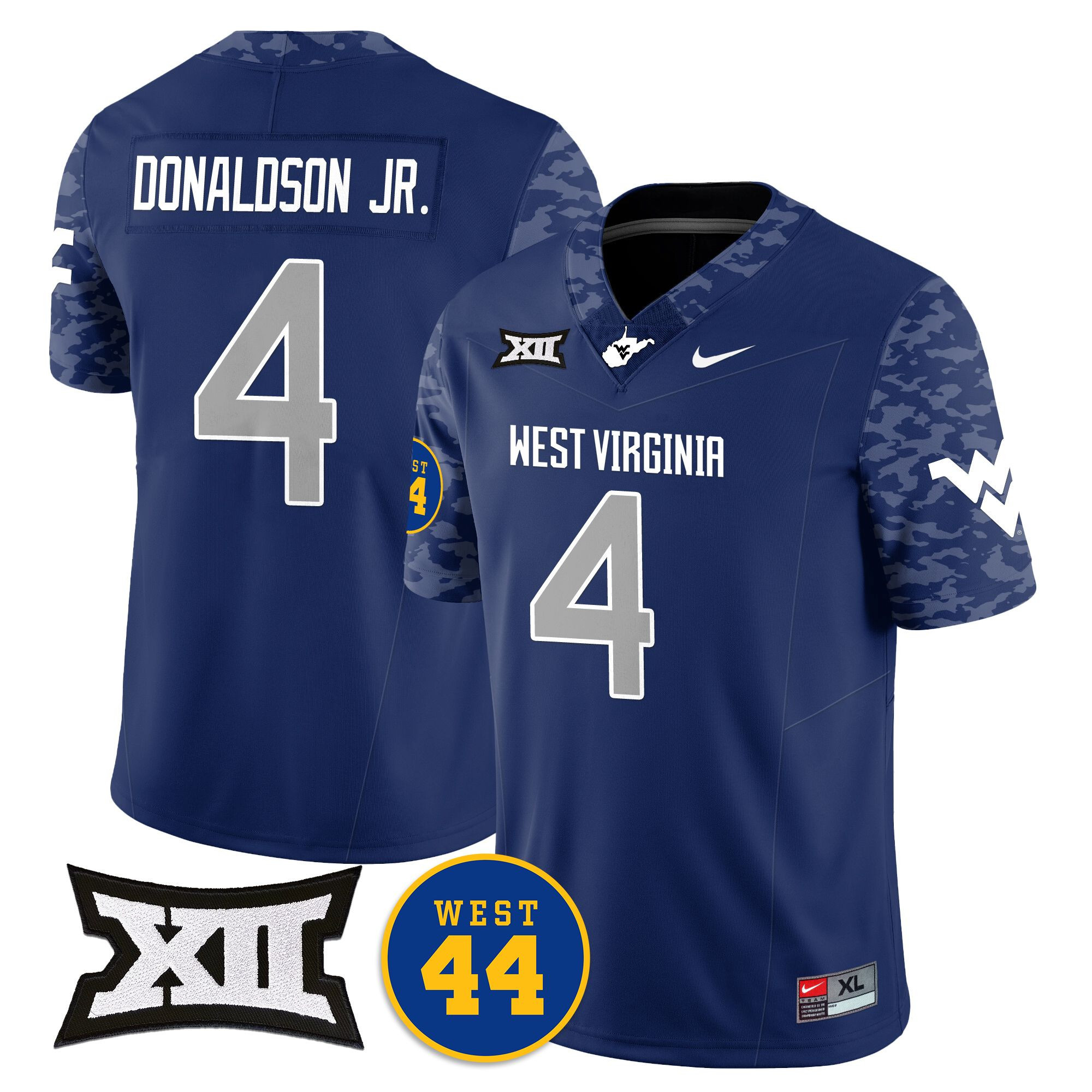Men’s West Virginia Mountaineers 2024 Vapor Limited Jersey – All Stitched – Honor Jerry West