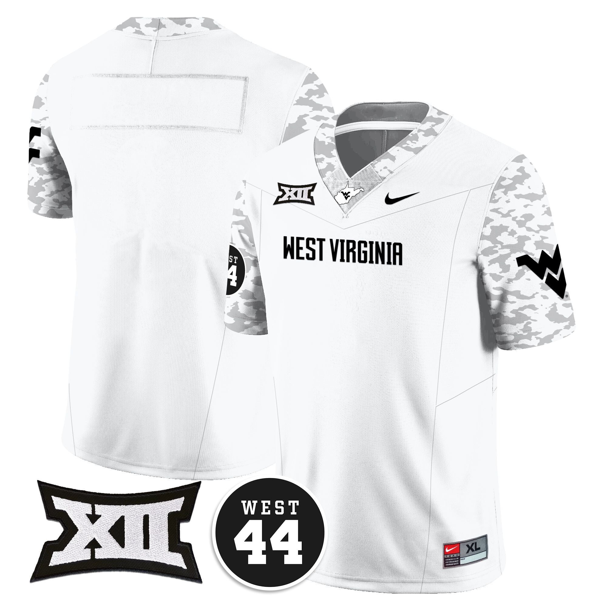 Men’s West Virginia Mountaineers 2024 Vapor Limited Jersey – All Stitched – Honor Jerry West