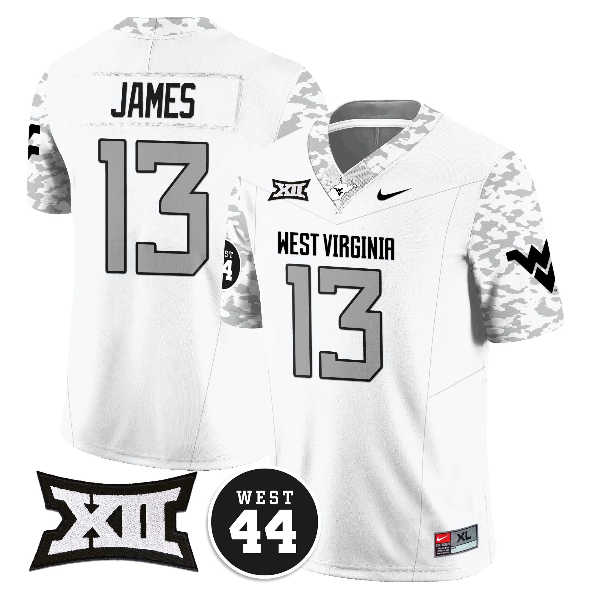 Men’s West Virginia Mountaineers 2024 Vapor Limited Jersey – All Stitched – Honor Jerry West