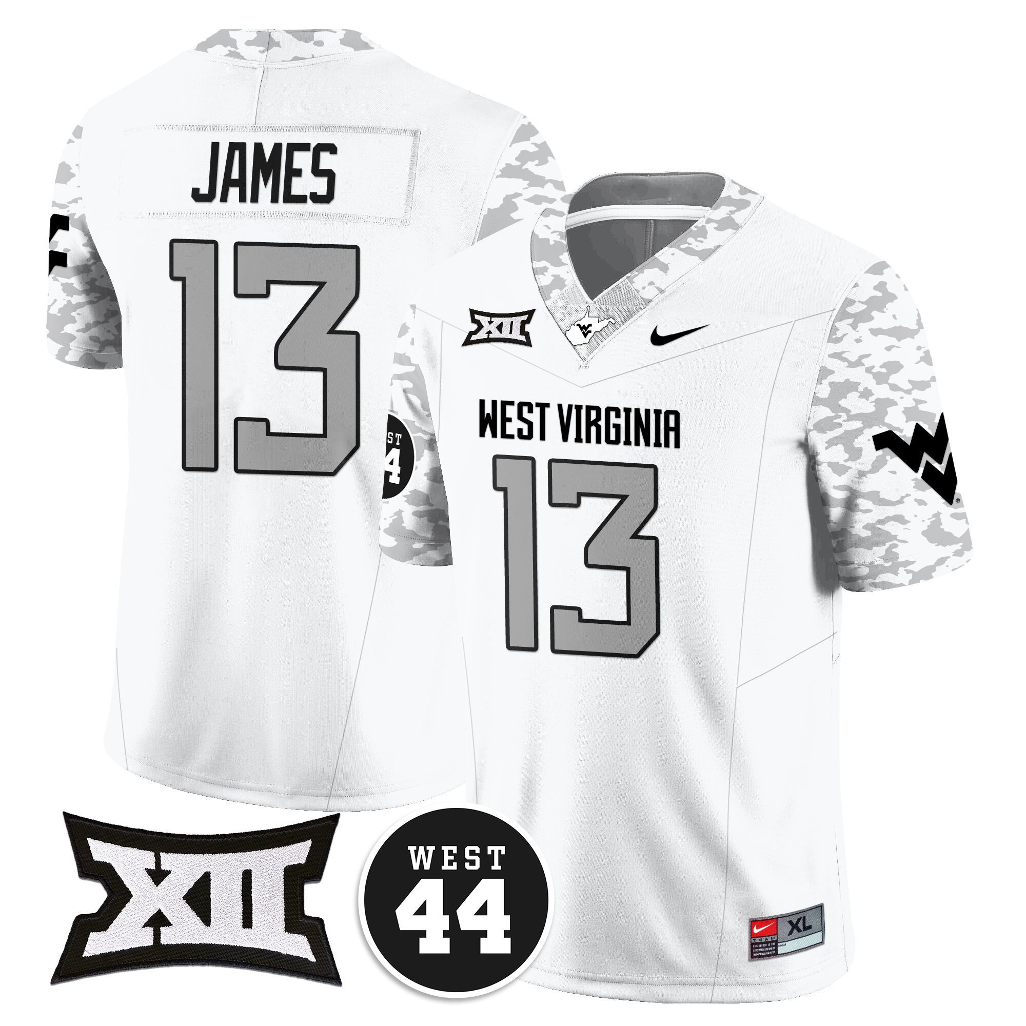 Men’s West Virginia Mountaineers 2024 Vapor Limited Jersey – All Stitched – Honor Jerry West