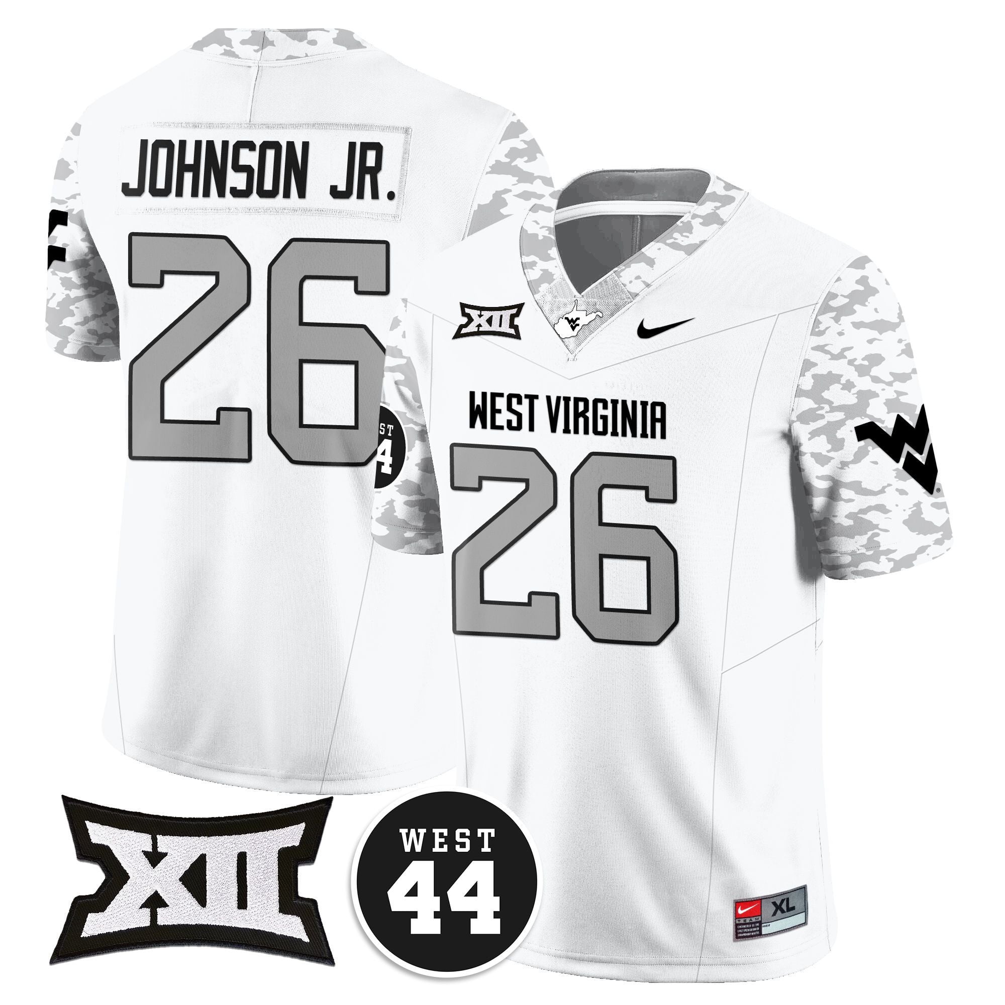 Men’s West Virginia Mountaineers 2024 Vapor Limited Jersey – All Stitched – Honor Jerry West