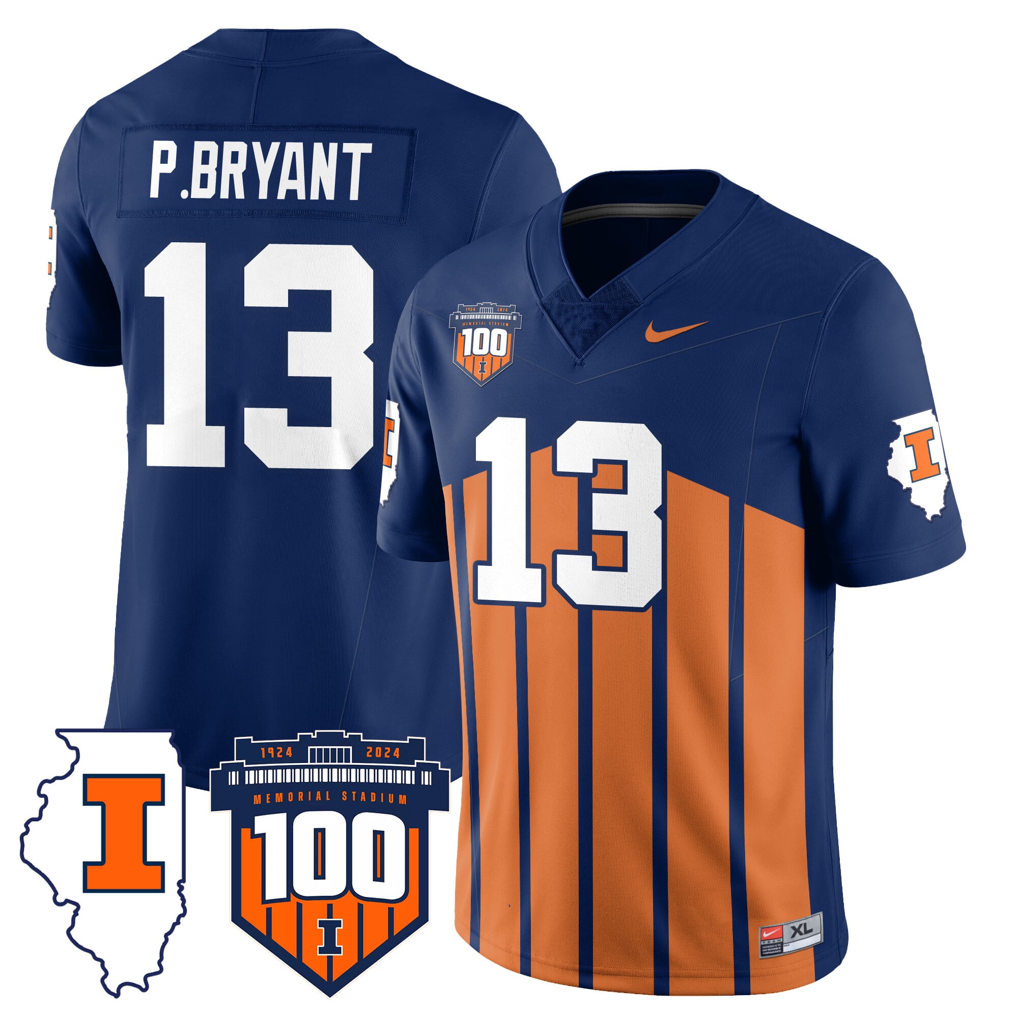 Illinois Football Throwback Jersey – All Stitched