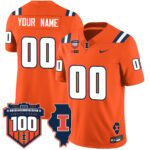 Custom Name/Gender Illinois Football Throwback Jersey – All Stitched