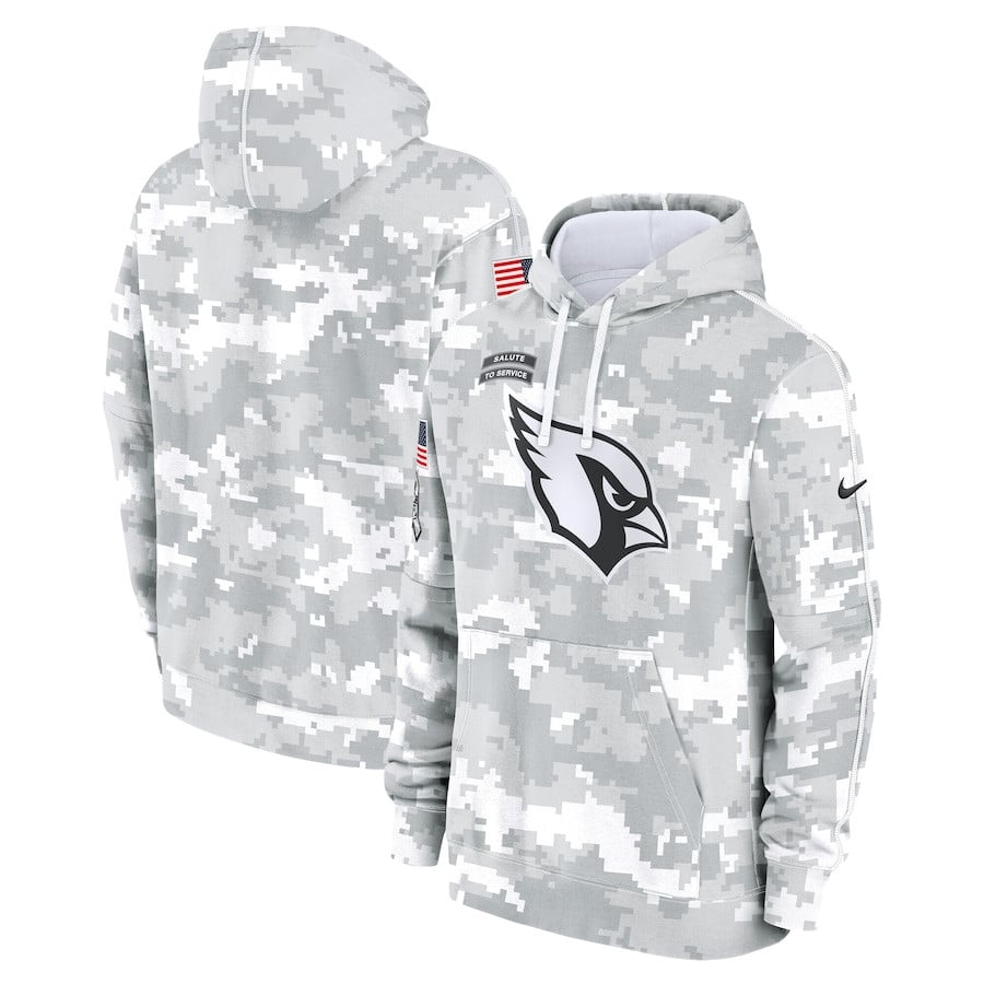 Arizona Cardinals 2024 Salute to Service Pullover Hoodie – Arctic Camo