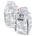 Green Bay Packers 2024 Salute to Service Pullover Hoodie – Arctic Camo