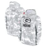 Green Bay Packers 2024 Salute to Service Pullover Hoodie – Arctic Camo
