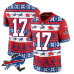 Men’s Bills 2024 Christmas Vapor Limited Jersey N1 409VTTLJS033