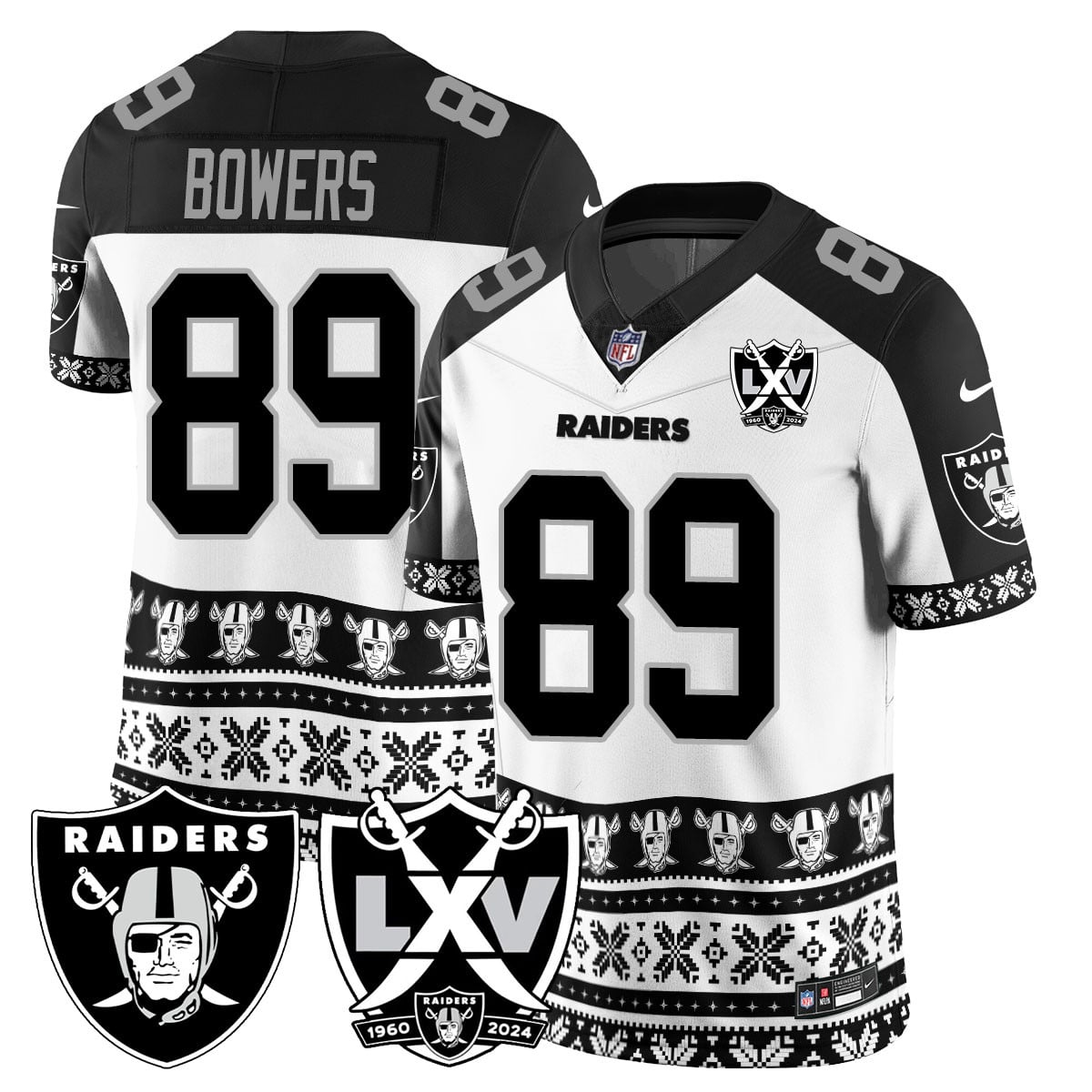 Men’s Raiders 2024 Christmas Vapor Limited Jersey 409VTTLJS034