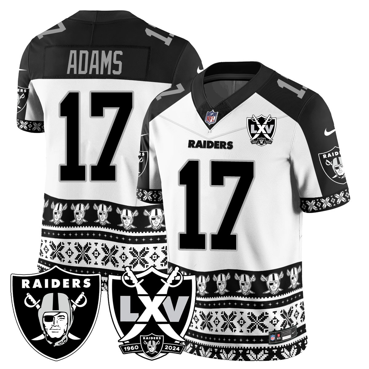 Men’s Raiders 2024 Christmas Vapor Limited Jersey 409VTTLJS034