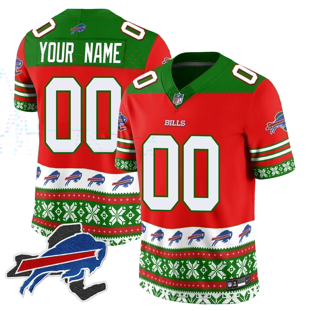 Custom Name/Gender Bills 2024 Christmas Vapor Limited Jersey 409VTTLJS033