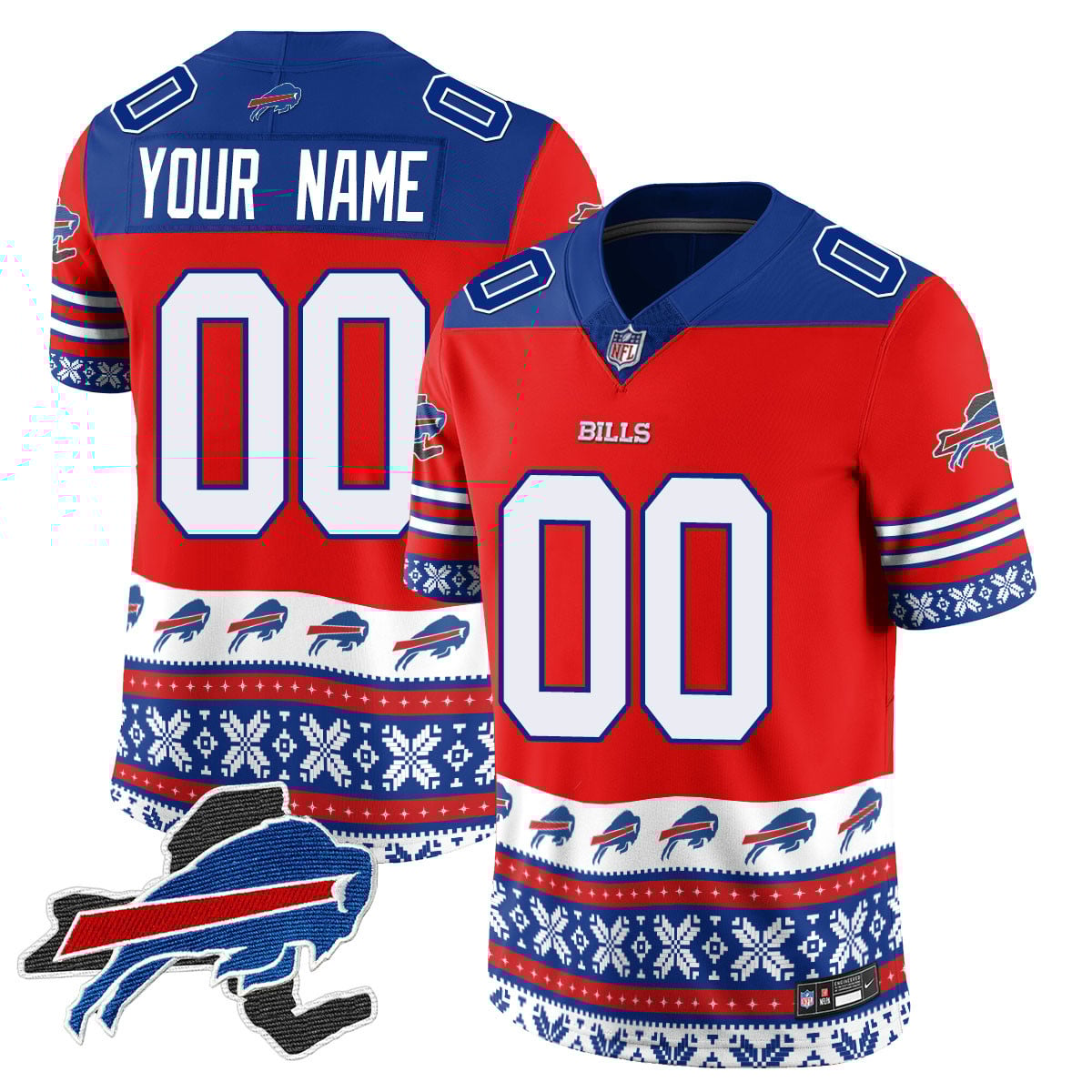 Custom Name/Gender Bills 2024 Christmas Vapor Limited Jersey 409VTTLJS033