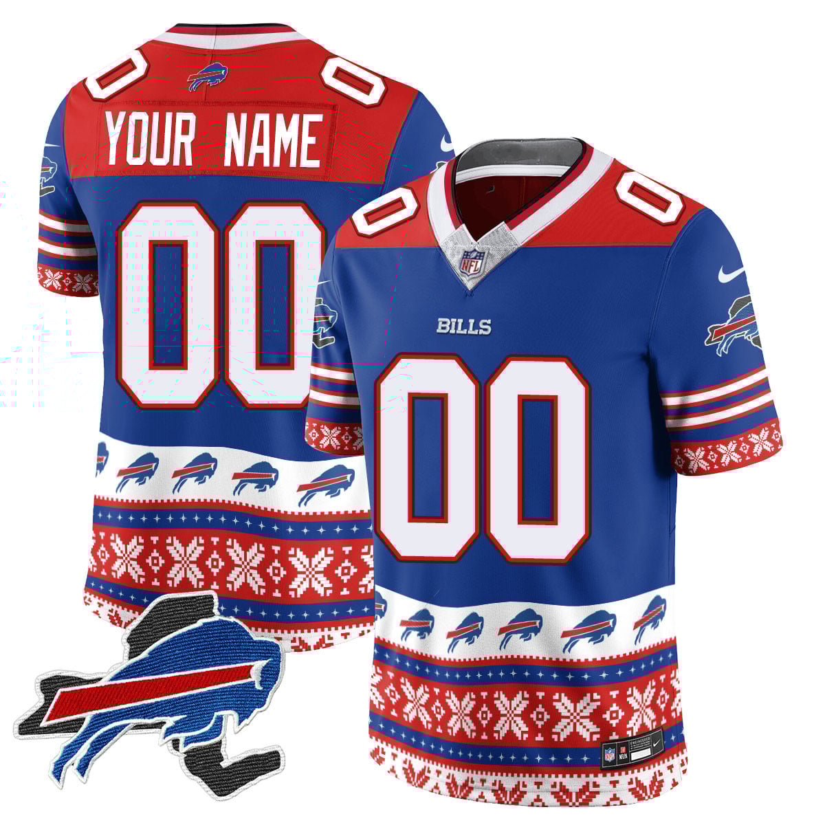 Custom Name/Gender Bills 2024 Christmas Vapor Limited Jersey 409VTTLJS033