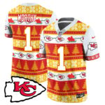 Men’s Chiefs 2024 Christmas Vapor Limited Jersey N1 – Printed 410VTTLJS002