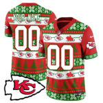 Custom Name/Gender Chiefs 2024 Christmas Vapor Limited Jersey N1 – Printed 410VTTLJS002