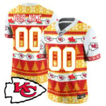 Custom Name/Gender Chiefs 2024 Christmas Vapor Limited Jersey N1 – Printed 410VTTLJS002