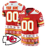 Custom Name/Gender Chiefs 2024 Christmas Vapor Limited Jersey – Printed 410VTTLJS002