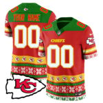 Custom Name/Gender Chiefs 2024 Christmas Vapor Limited Jersey – Printed 410VTTLJS002