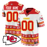 Custom Name/Gender Chiefs 2024 Christmas Vapor Limited Jersey – Printed 410VTTLJS002