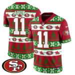 Men’s 49ers 2024 Christmas Vapor Limited Jersey – 410VTHNJS009