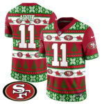 Men’s 49ers 2024 Christmas Vapor Limited Jersey – 410VTHNJS009