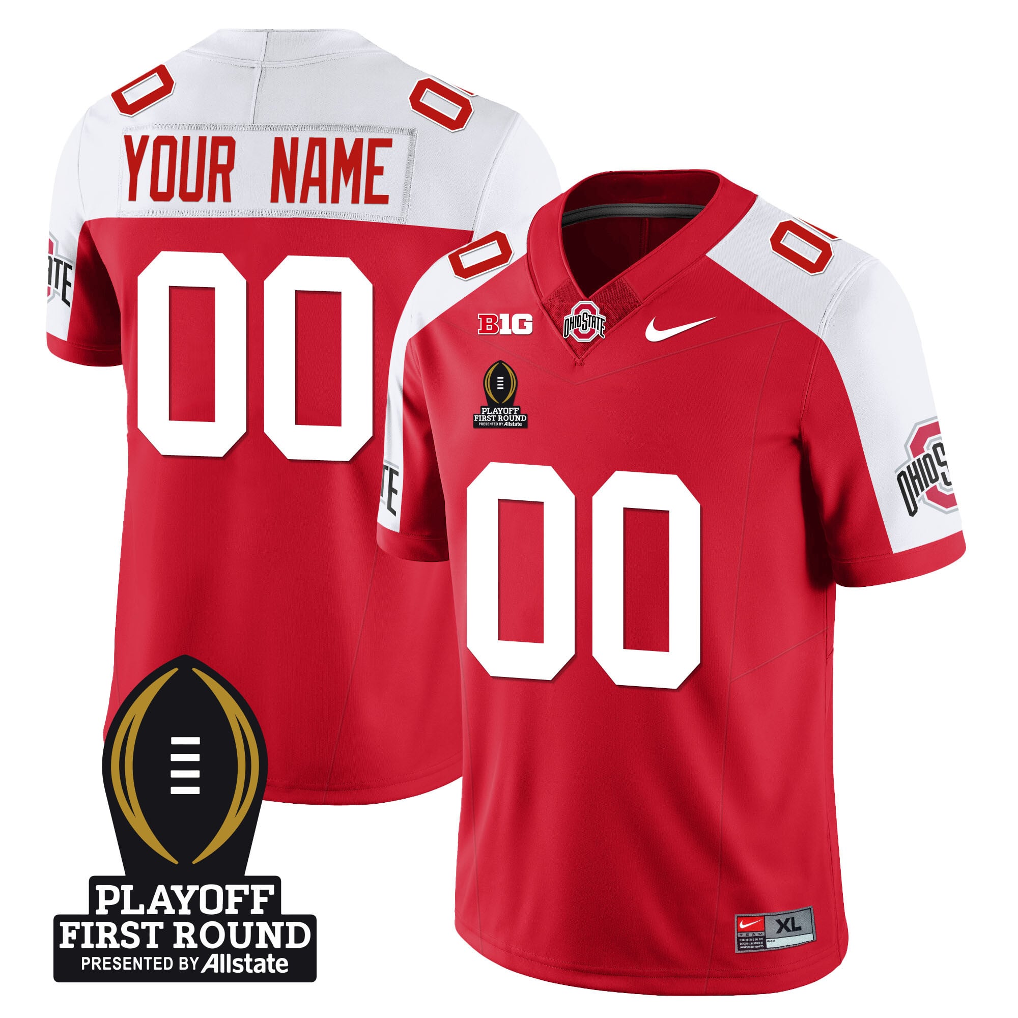 Ohio State Buckeyes Football – Playoff First Round Patch – All Stitched