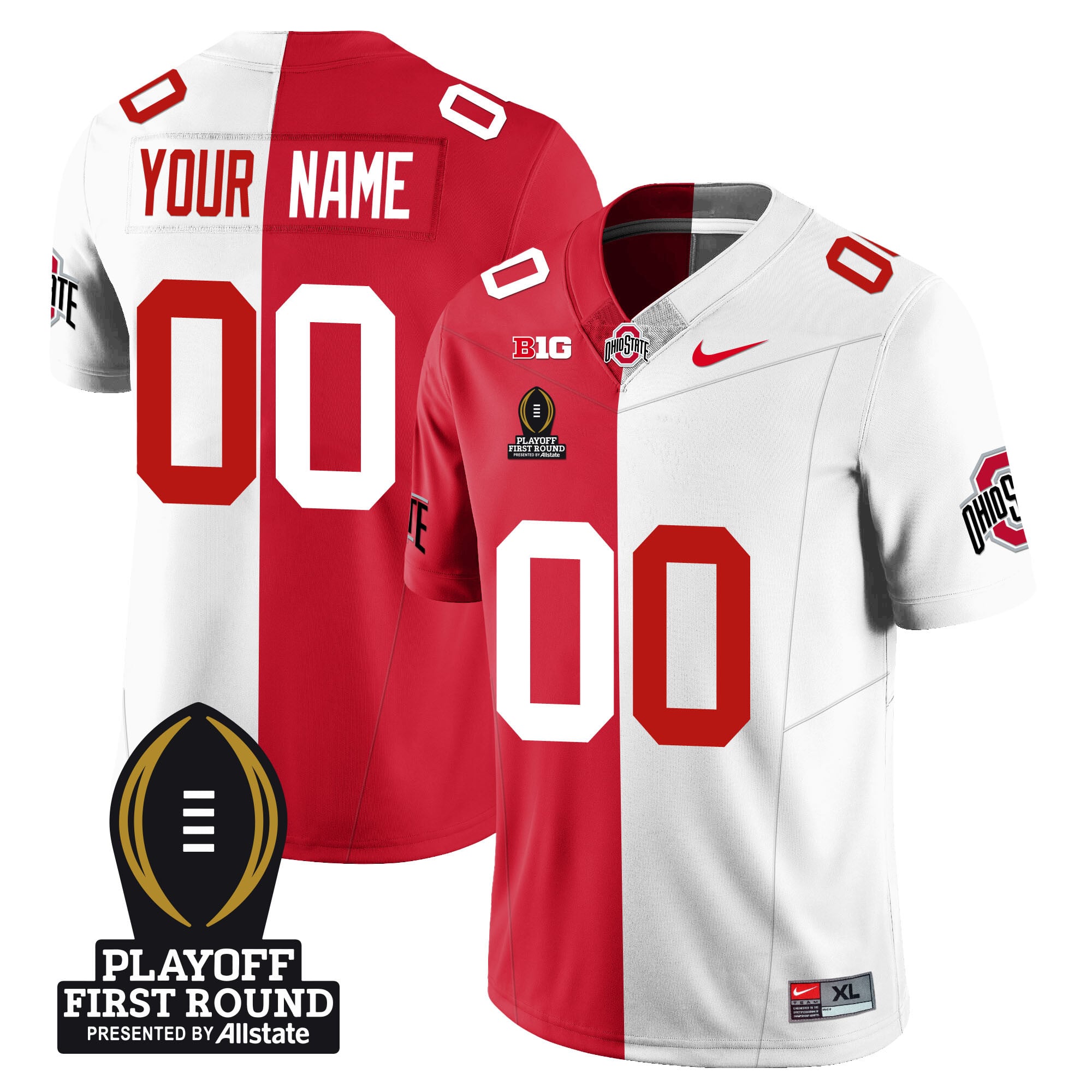 Ohio State Buckeyes Football – Playoff First Round Patch – All Stitched