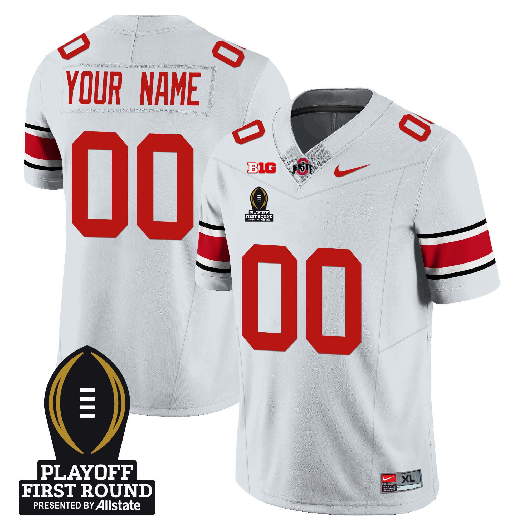 Ohio State Buckeyes Football – Playoff First Round Patch – All Stitched