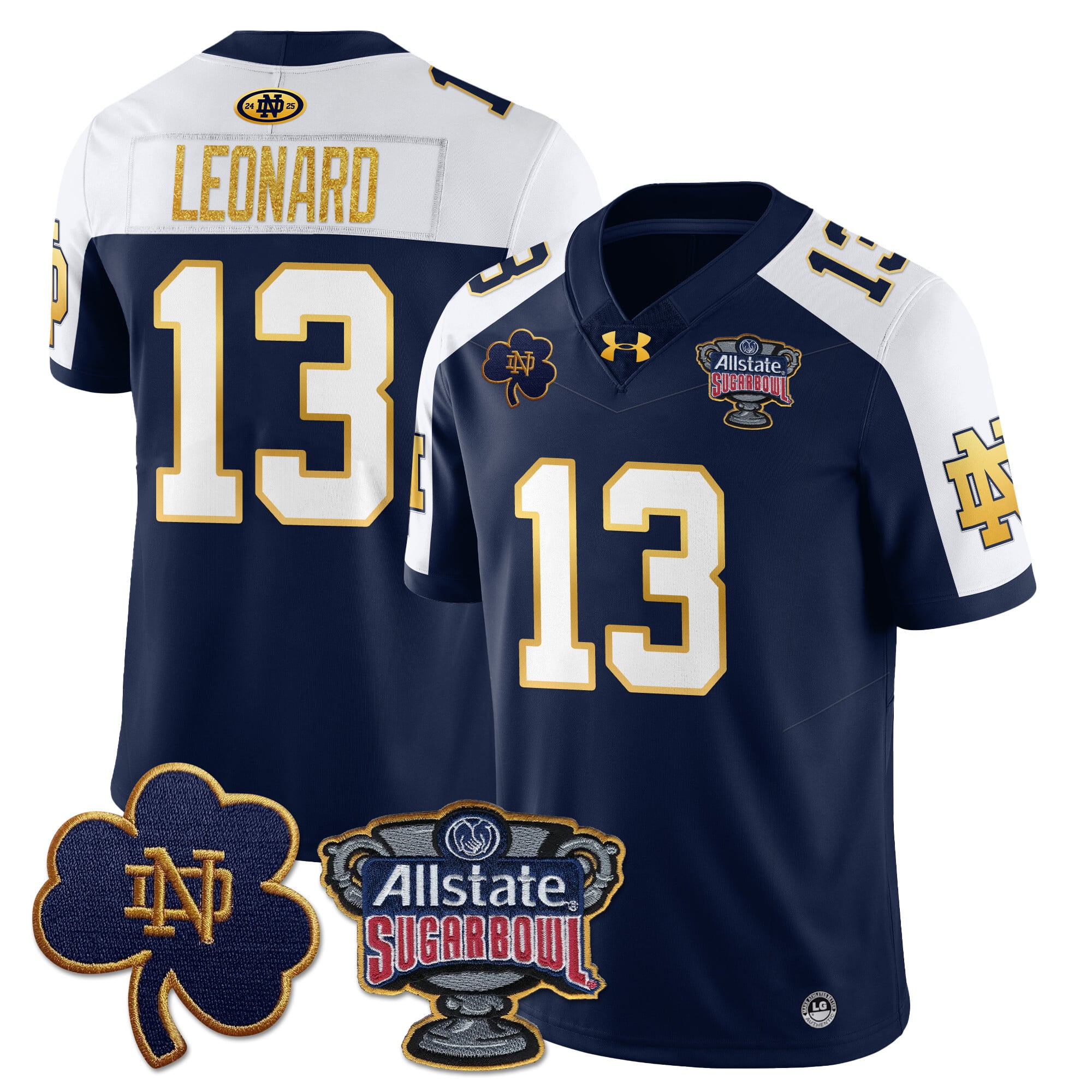 Men’s Notre Dame Fighting Irish Allstate Sugar Bowl Jersey – All Stitched