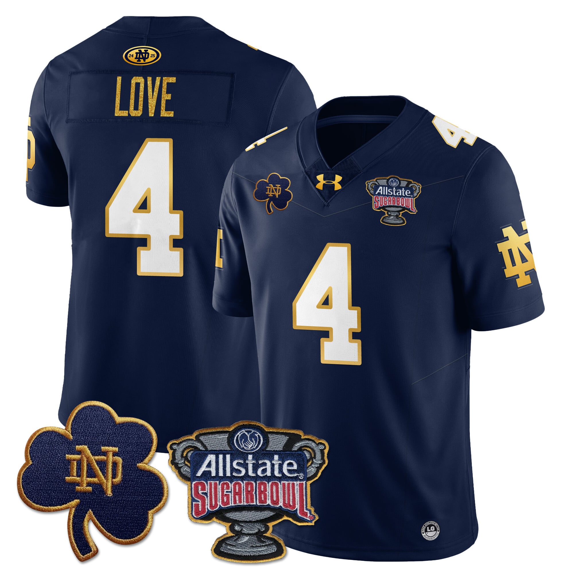 Men’s Notre Dame Fighting Irish Allstate Sugar Bowl Jersey – All Stitched