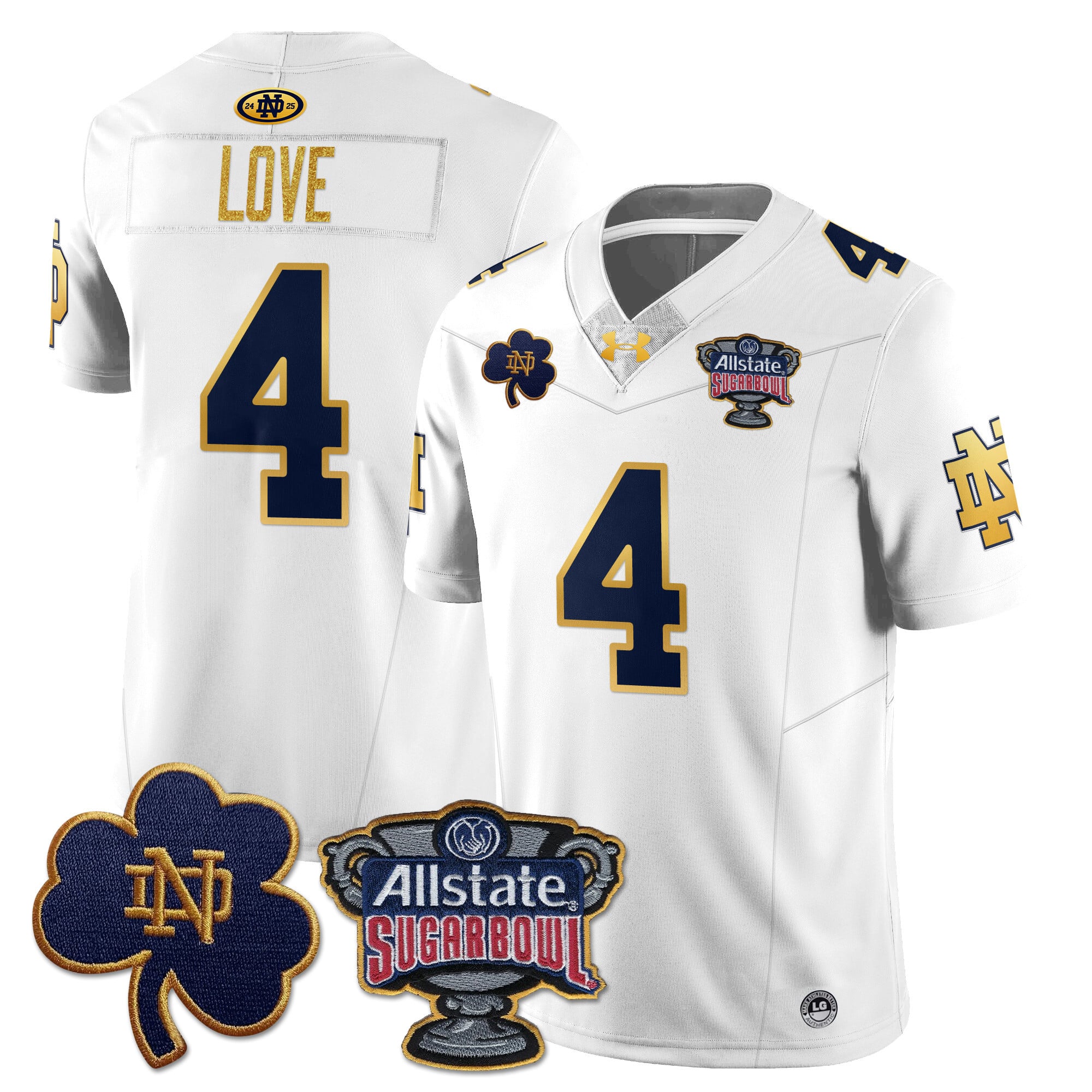 Men’s Notre Dame Fighting Irish Allstate Sugar Bowl Jersey – All Stitched