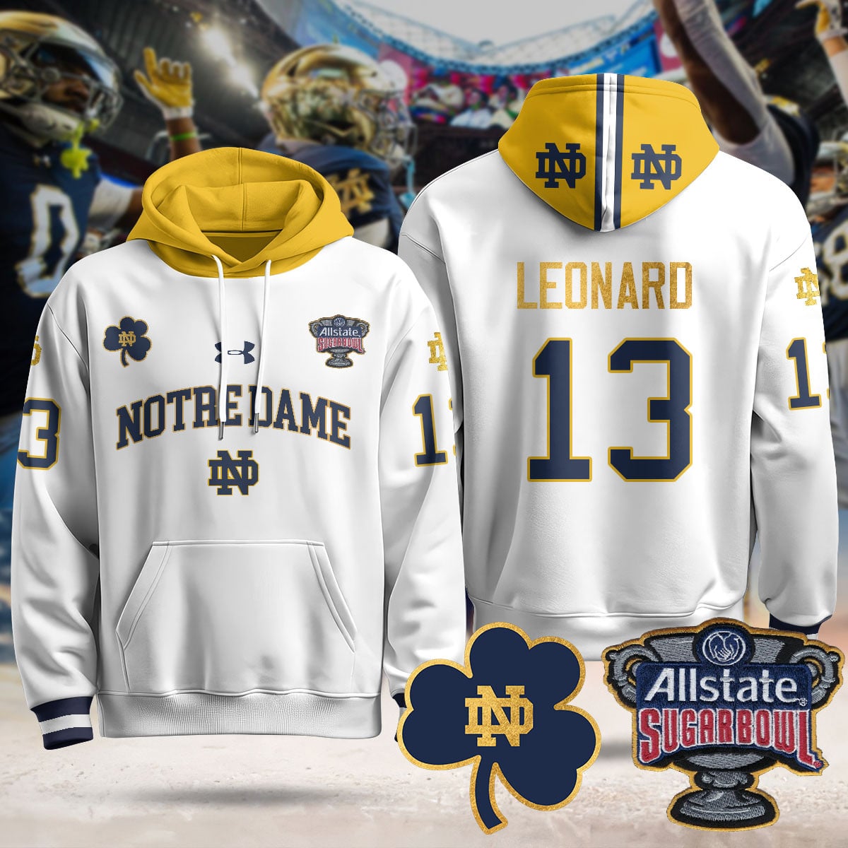 Notre Dame Fighting Irish Allstate Sugar Bowl Hoodie – All Stitched