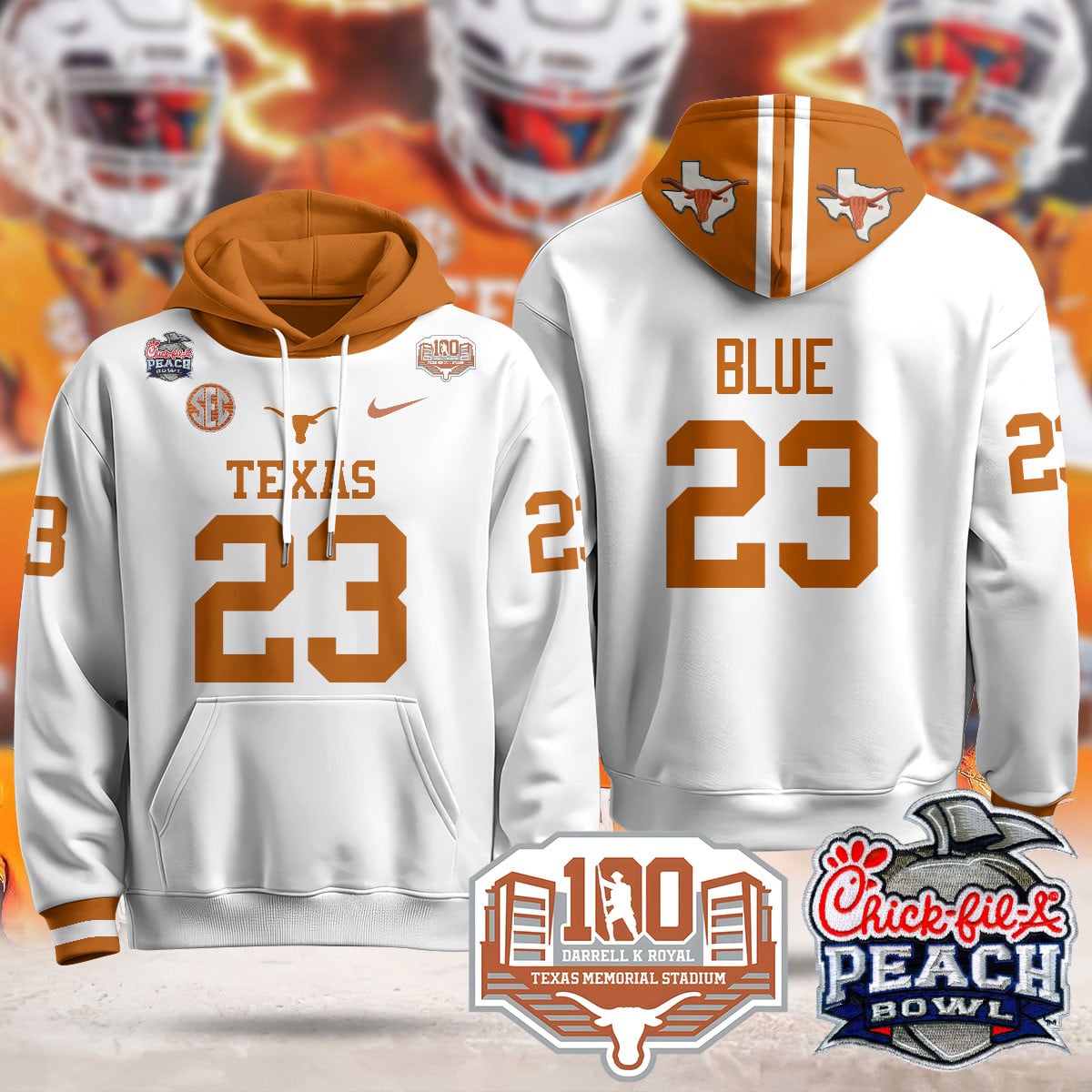 Texas Longhorns 2024 Chick-fil-A Peach Bowl Hoodie – All Stitched