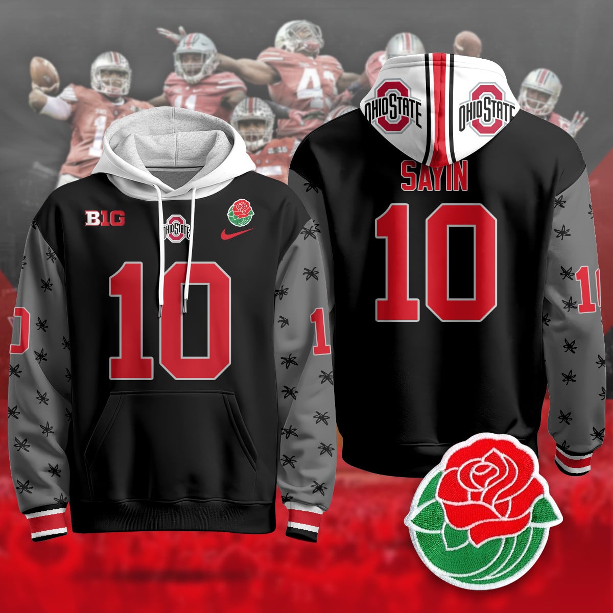 Ohio State Buckeyes 2024 Rose Bowl Hoodie – All Stitched