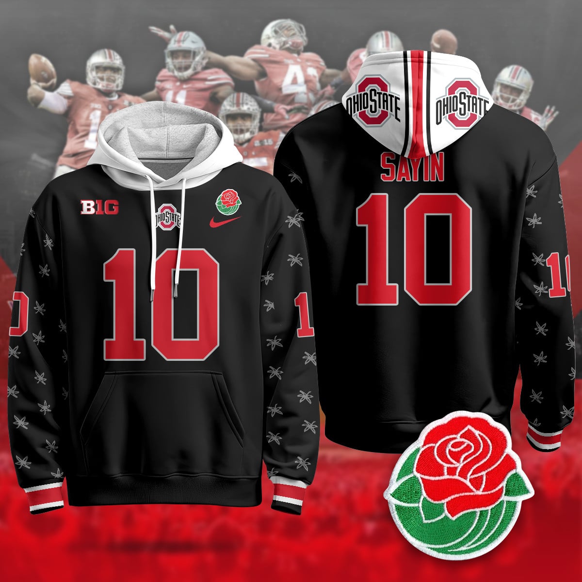 Ohio State Buckeyes 2024 Rose Bowl Hoodie – All Stitched