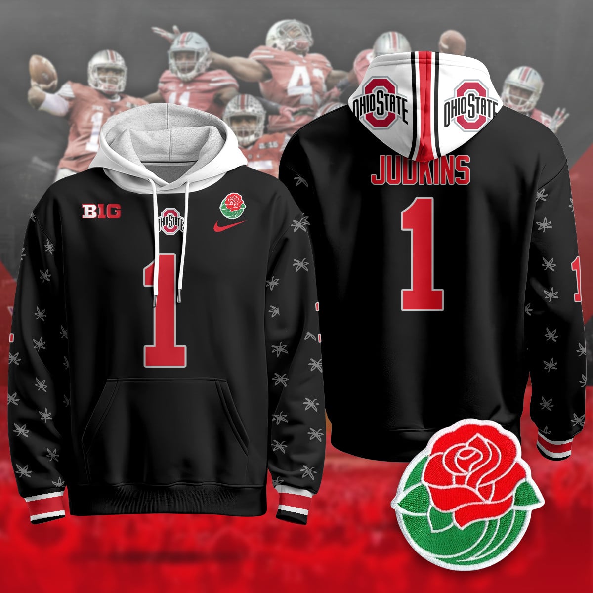 Ohio State Buckeyes 2024 Rose Bowl Hoodie – All Stitched