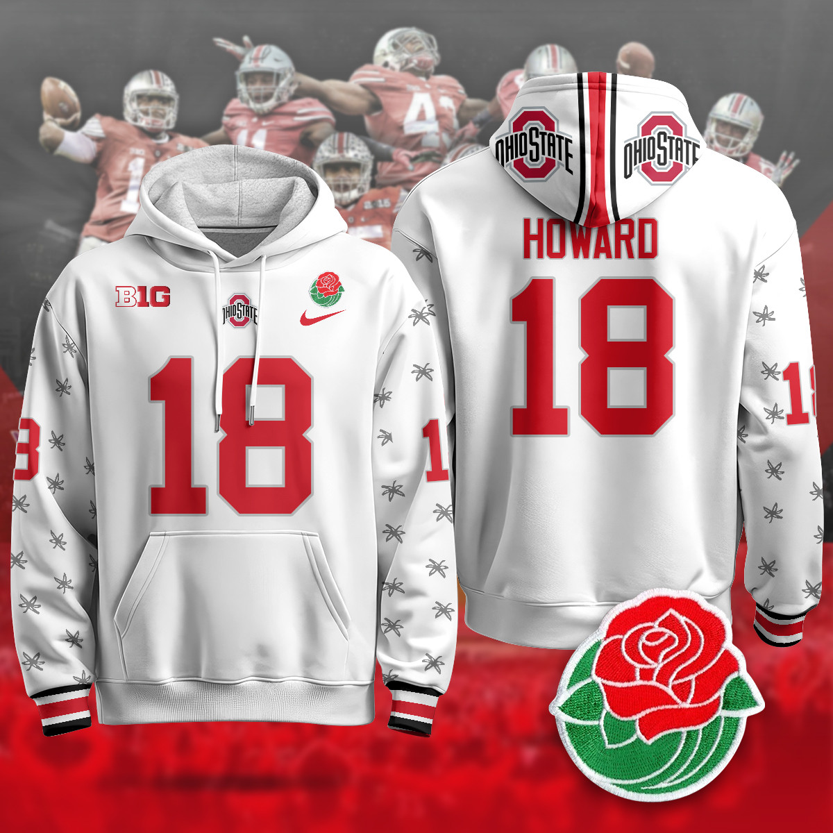 Ohio State Buckeyes 2024 Rose Bowl Hoodie – All Stitched