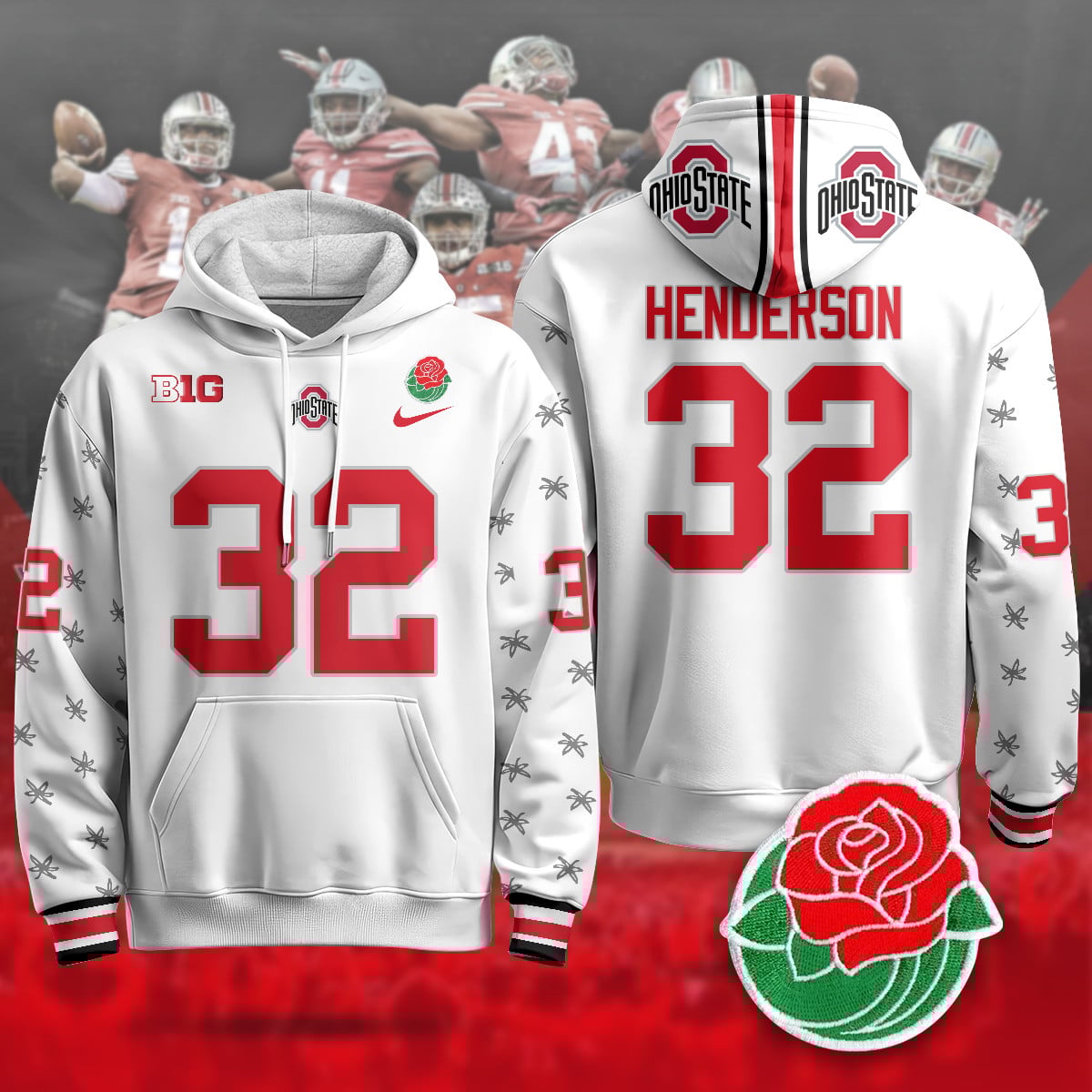 Ohio State Buckeyes 2024 Rose Bowl Hoodie – All Stitched