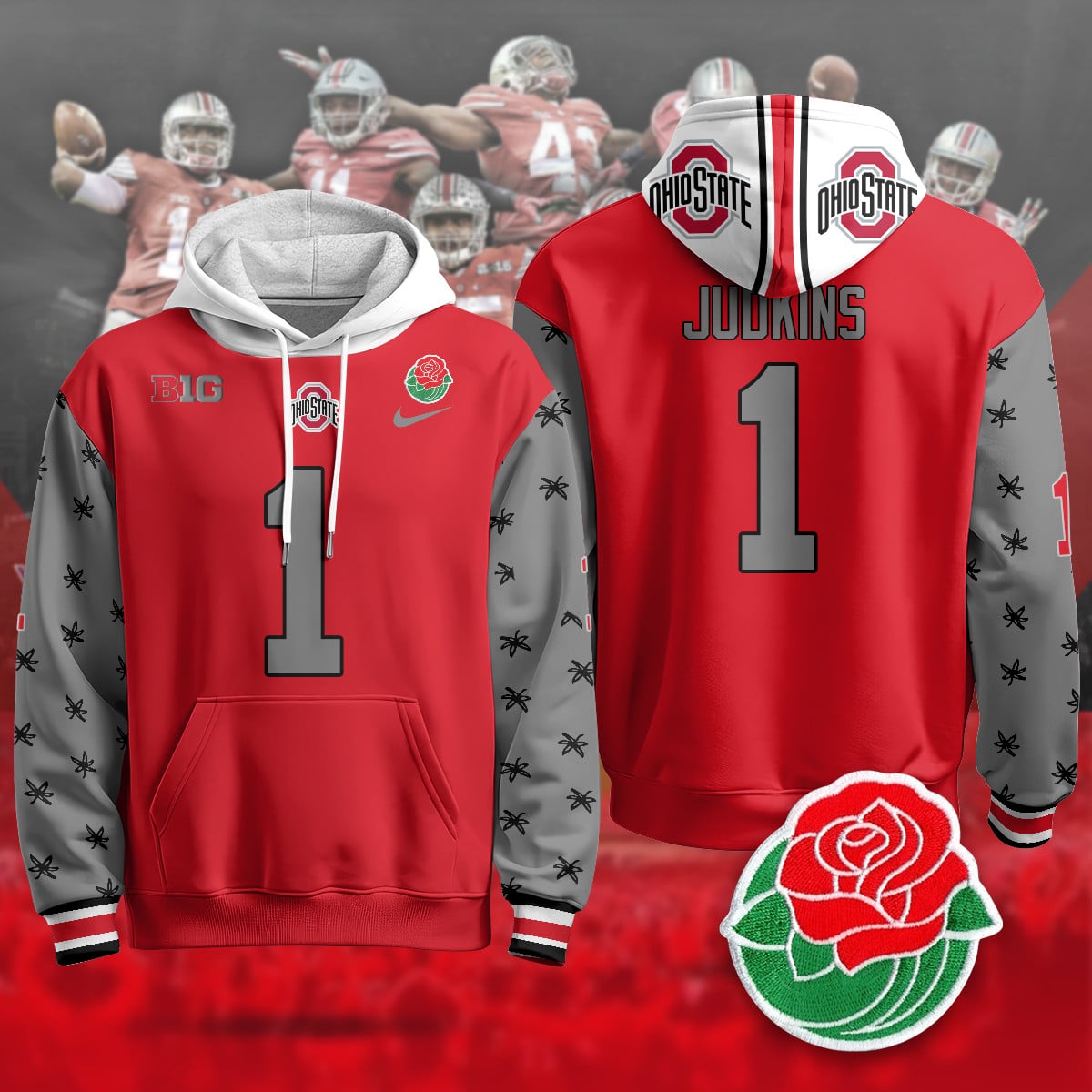 Ohio State Buckeyes 2024 Rose Bowl Hoodie – All Stitched