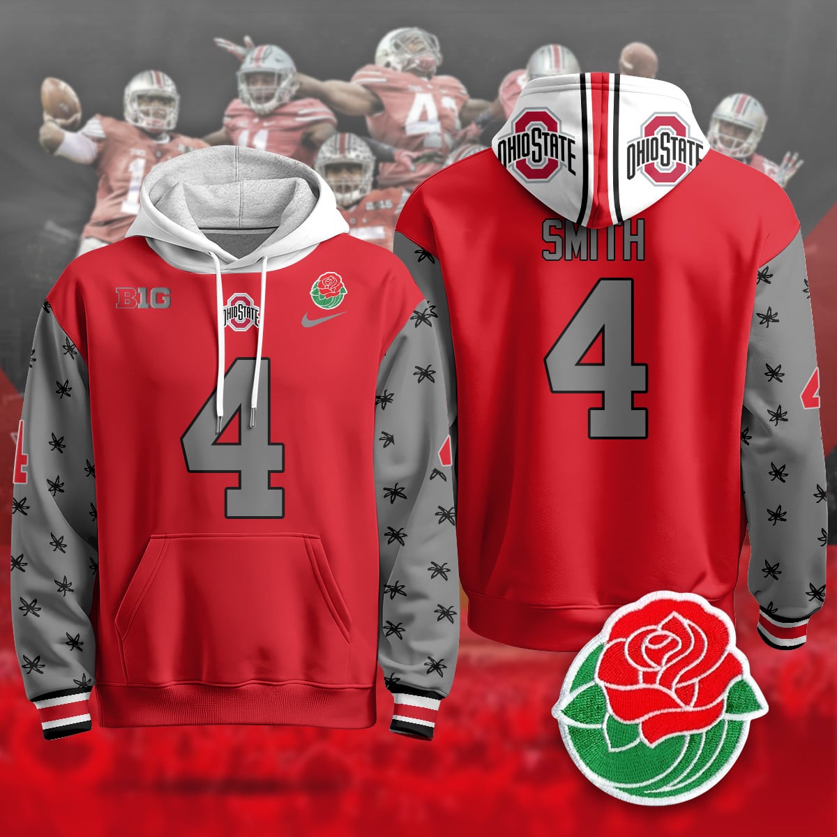 Ohio State Buckeyes 2024 Rose Bowl Hoodie – All Stitched
