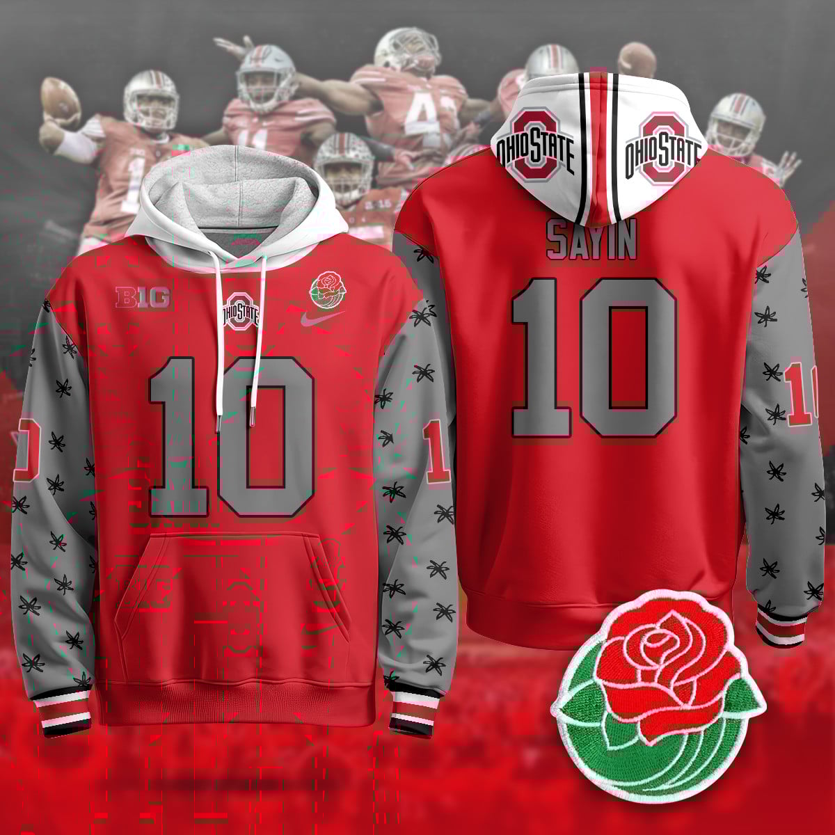 Ohio State Buckeyes 2024 Rose Bowl Hoodie – All Stitched