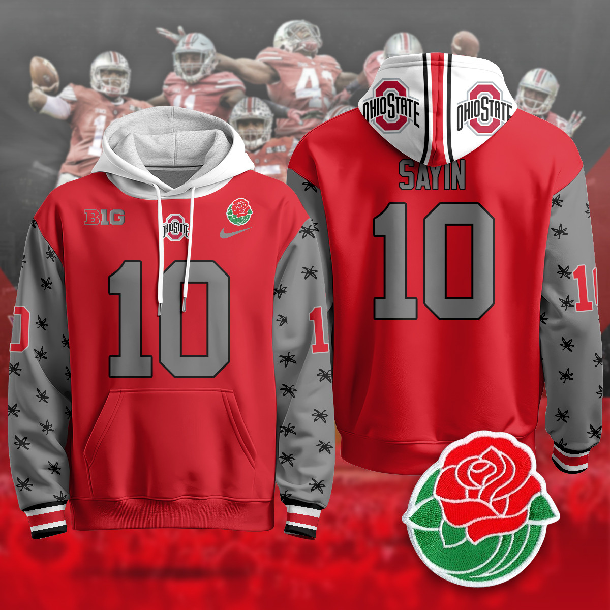 Ohio State Buckeyes 2024 Rose Bowl Hoodie – All Stitched