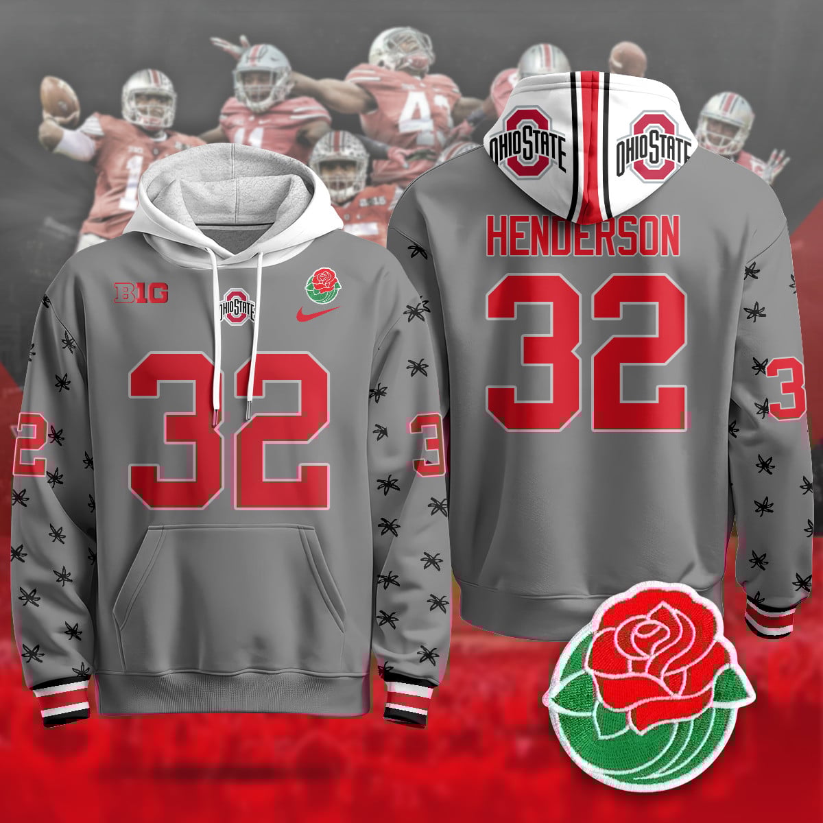 Ohio State Buckeyes 2024 Rose Bowl Hoodie – All Stitched