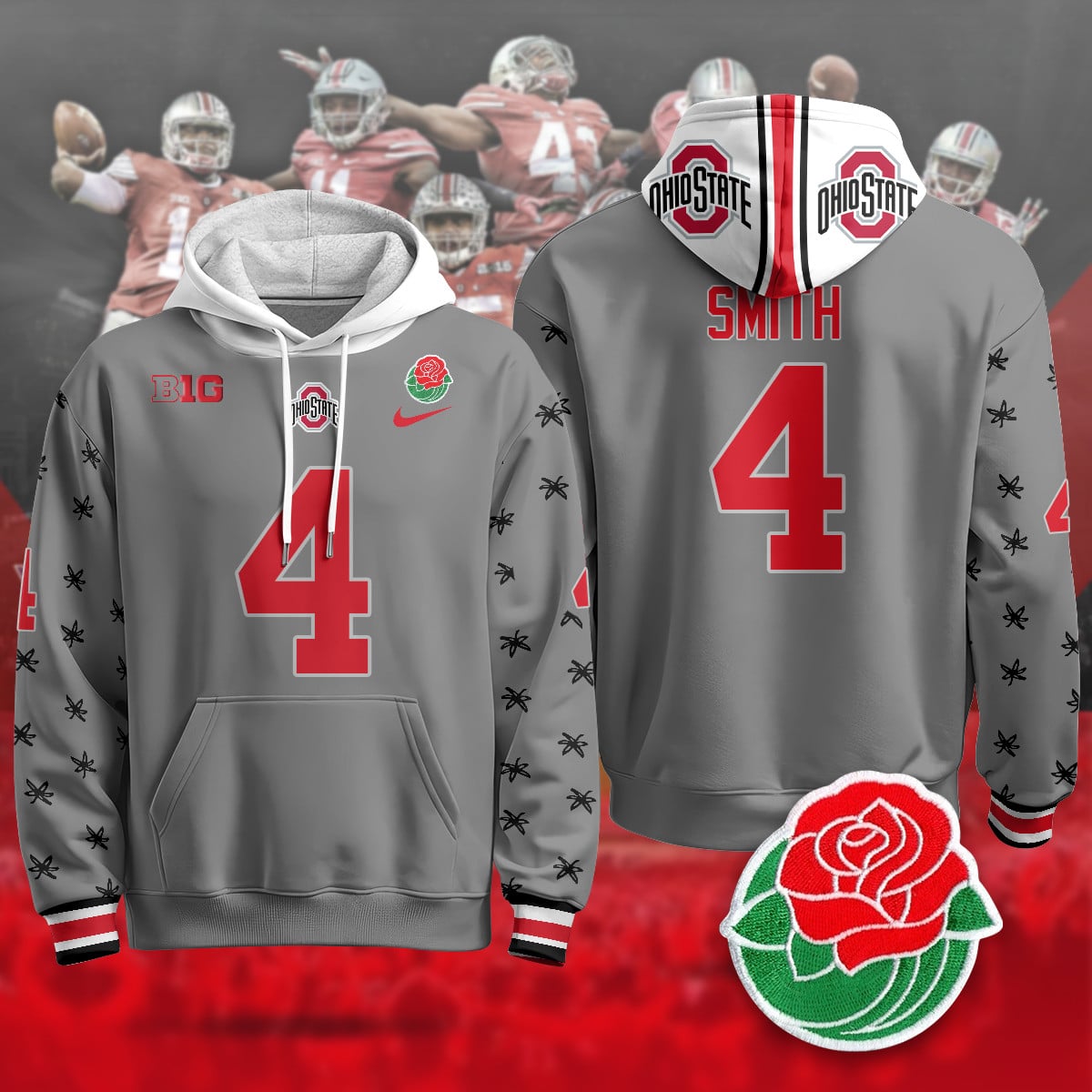 Ohio State Buckeyes 2024 Rose Bowl Hoodie – All Stitched