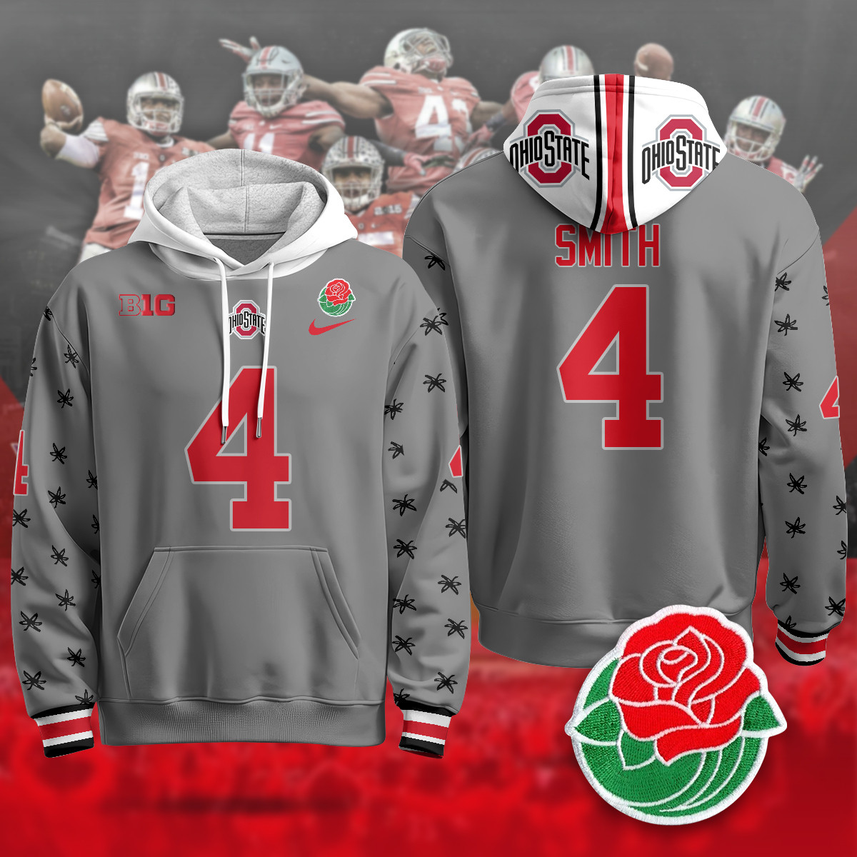 Ohio State Buckeyes 2024 Rose Bowl Hoodie – All Stitched