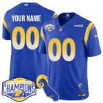 Custom Gender/Name Los Angeles Rams 2024 NFC West Division Champions Jersey N1 – All Stitched