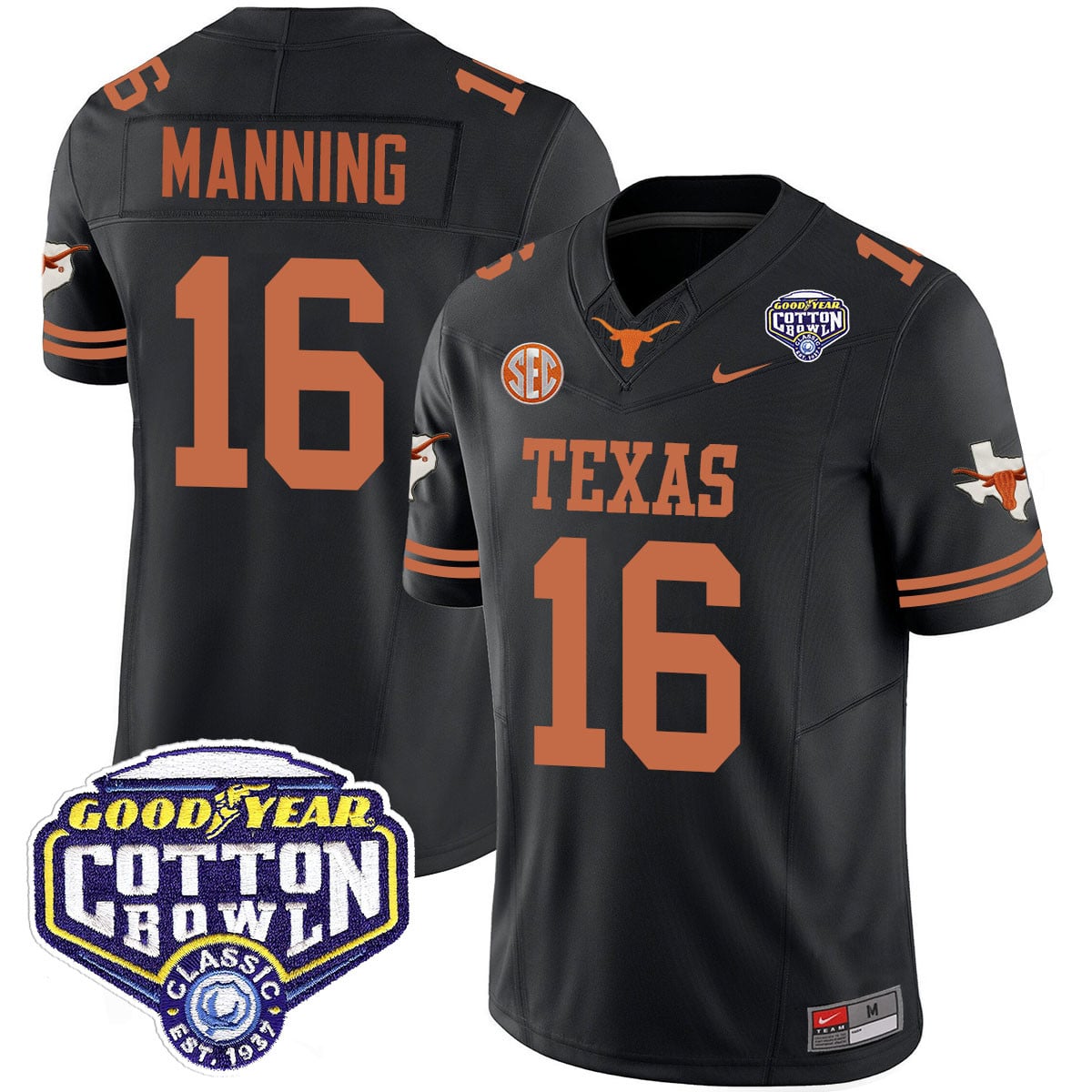 Men’s Texas Longhorns 2024 Cotton Bowl Classic Jersey – All Stitched