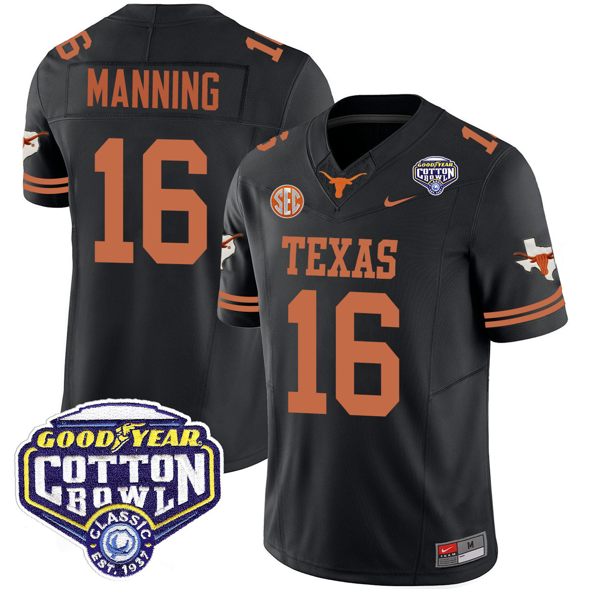 Men’s Texas Longhorns 2024 Cotton Bowl Classic Jersey – All Stitched