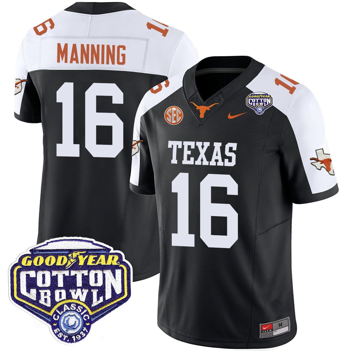 Men’s Texas Longhorns 2024 Cotton Bowl Classic Jersey – All Stitched